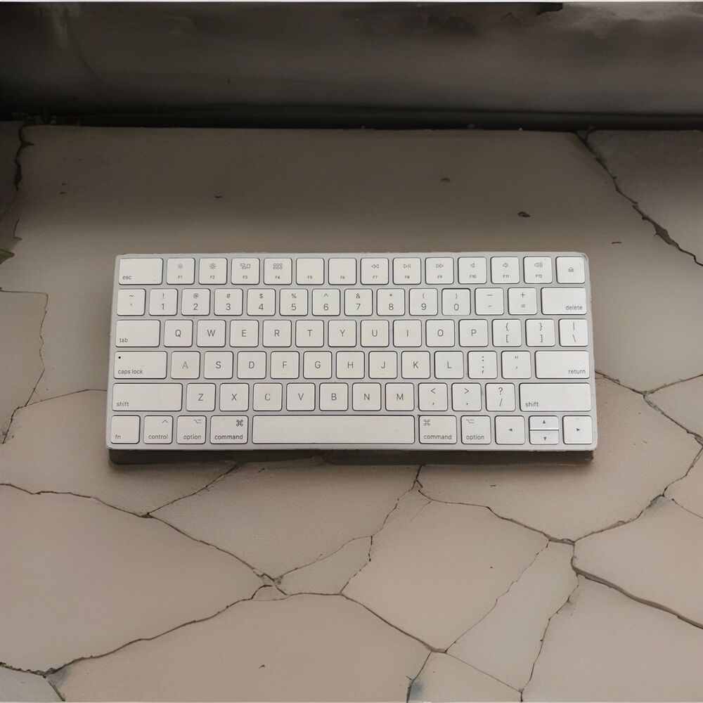 Apple Magic Keyboard A1644 Wireless Bluetooth Rechargeable Silver Mac Works